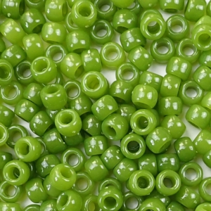 Jade Green Marbled Plastic Pony Beads 6 x 9mm, 500 beads