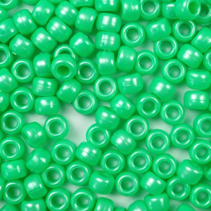 Light Green Pearl Plastic Pony Beads 6 x 9mm, 500 beads