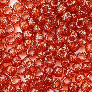 Tortoise Glitter Plastic Pony Beads 6 x 9mm, 500 beads